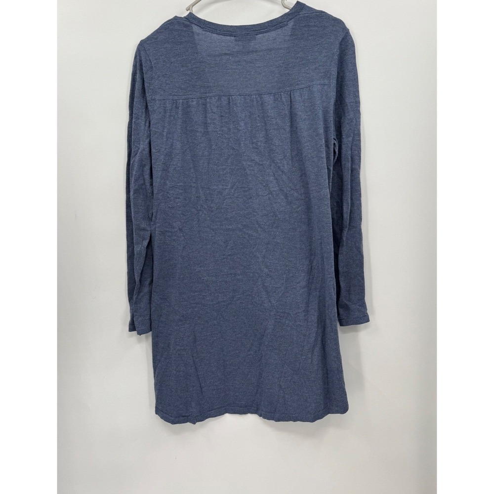 J Jill Cardigan Sweater Blue Petite Knit V Neck Button Front Pockets small - Picture 8 of 9